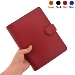 Couverture en cuir à feuilles mobiles B6 housse multifonction pour carnet de notes agenda de