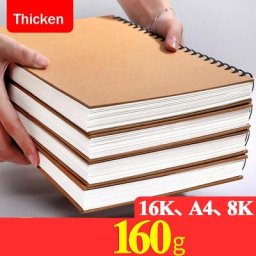 Carnet de croquis A4 16k carnet de croquis pour étudiants en Art 8k papier de croquis pour
