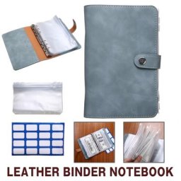 Kit de Reliure pour Carnet de Notes Coloré en Cuir PU Journal Intime Agenda Licence Budget avec