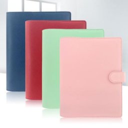 Womthemon macaron Notebook couverture système relié au disque planificateur coque en cuir A5 taille