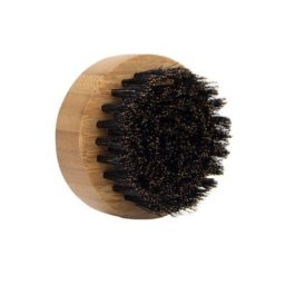 Brosse à barbe et moustache pour hommes manche rond en bois pour poils faciaux poils de sanglier