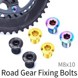 Risque – boulons de fixation pour chaîne de vélo M8x10 vis et écrous pour pédaliers Shimano