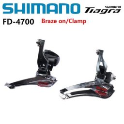 Shimano Tiagra FD-4700 10-Speed Double Braze-On/Clamp 31.8mm Dérailleur Avant Original Shimano Bike