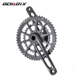 GOLDIX-Pédalier creux ultraléger en alliage d'aluminium pour vélo de route plateau à double disque