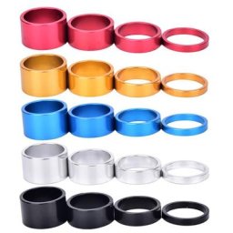 Rondelle de casque de vélo de route en alliage d'aluminium 4 pièces entretoises de tige de fourche