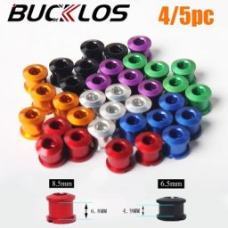 BUCKLOS 5pc Vélo Boulons Route VTT Plaque Vis Simple/double Pédalier Boulons 6.5/8.5mm Roue À Vis