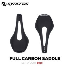 Selle de vélo de route ultralégère entièrement en fibre de carbone siège léger coussin noir VTT