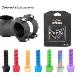 Vis à poignée et guidon de vtt en acier inoxydable plaqué titane coloré M5 x 18MM 6