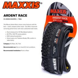 MAXXIS ARDENT RACE-Pneu VTT Tubeless M329RU 27 5x2/2 35 29x2/2 35 Vélo d'endurance-Longueur des
