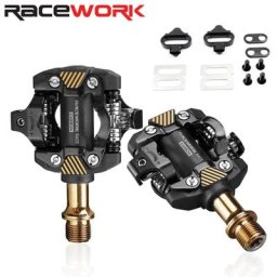 RACEWORK – pédales SPD autobloquantes pédales de vtt de vélo de montagne sans clip roulement DU