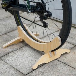 Support de stationnement de vélo en bois support de vélo au sol T1 affichage de vélo de route VTT