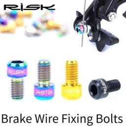 Risque 2PCS m6 * 10mm Route C Frein Fixer Ligne Intérieure Vis TC4 VTT En Alliage De Titane Fil