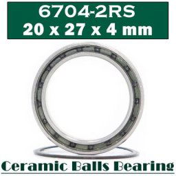Roulements à billes hybrides en céramique broche de moteur industriel 6704 20*27*4mm 1 PC