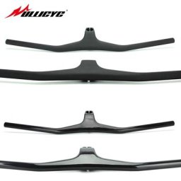 Guidon VTT intégré en forme de carbone rehausseur de vélo sans logo peinture noire 3K haute