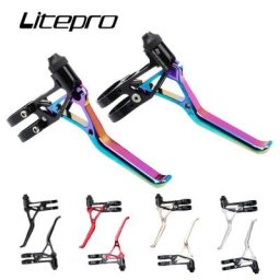 Litepro-Leviers de frein ultralégers CNC 64g pour vélo BMX pièces de poignée pliantes pour