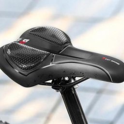 West Biking – selle de vélo en cuir PU et silicone pour vtt avec coussin antichoc