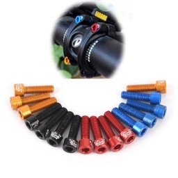 Vis de guidon de vélo en alliage d'aluminium M5 x 17mm pignon fixe 4 pièces