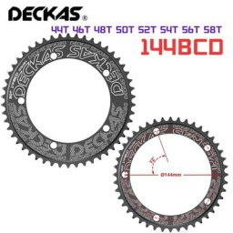 DECKAS – 144BCD pignon fixe rond pédalier 44T-58T dents roue de chaîne pour vélo de route TMB
