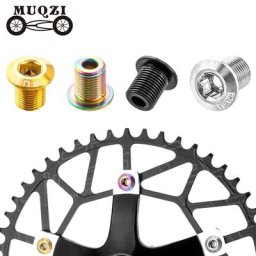 MUQZI 4/5PCS TC4 Titane Boulons En Alliage Simple Double Plateau Vis Pour VTT Route Vélo BMX