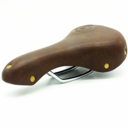 Selle de vélo rétro vintage en cuir PU marron coussin de printemps vélo de route de montagne G09