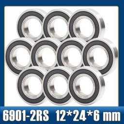 Roulement à billes 6901-2RS 12x24x6mm Section fine 10 pièces 6901 2RS 6901RS 61901 RS