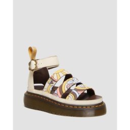 Dr. Martens Sandales plateformes quad clarissa ii retro canvas vegan à brides