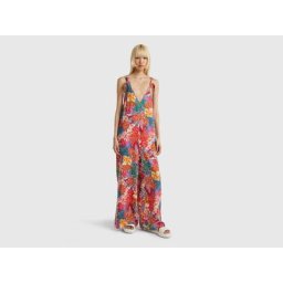 Benetton Combinaison À Fleurs En Viscose Durable