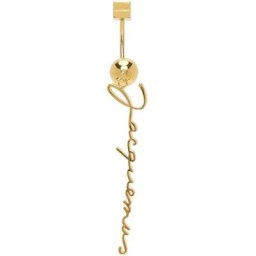 Jacquemus Boucle d'oreille unique 'le piercing signature' dorée