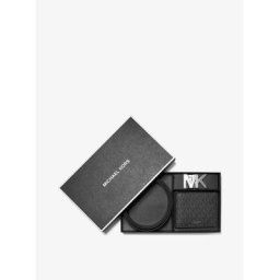 Michael Kors Coffret ceinture et portefeuille compact avec logo