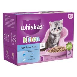 12x85g Whiskas Junior Sélection de poisson en gelée - Pâtée pour chat