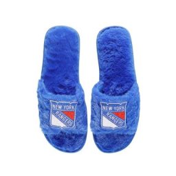 FOCO Royal New York Rangers Strass Fuzzy Pantoufles Femme