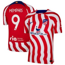 Maillot Atlético de Madrid Domicile vapor match 22/23 - Metropolitano avec flocage Memphis 9