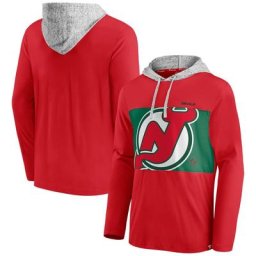 Sweat à capuche pour homme Fanatics Branded Red/Kelly Green New Jersey Devils Block Party Unmatched Skill