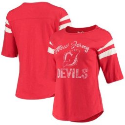 T-shirt de secondeur des Devils du New Jersey Touch by Alyssa Milano rouge pour femme