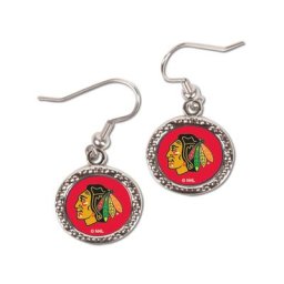 Boucles d'oreilles pendantes rondes WinCraft Chicago Blackhawks pour femme