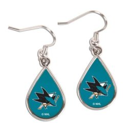 WinCraft San Jose Sharks Boucles d'oreilles pendantes en forme de larme