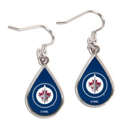 Boucles d'oreilles pendantes en forme de larme des Jets de Winnipeg de WinCraft
