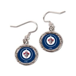 Boucles d'oreilles pendantes rondes WinCraft des Jets de Winnipeg pour femmes