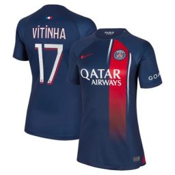 Maillot PSG Nike Domicile Stadium 23/24 - Femme avec flocage Vitinha 17