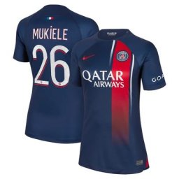 Maillot PSG Nike Domicile Stadium 23/24 - Femme avec flocage Mukiele 26