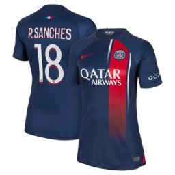Maillot PSG Nike Domicile Stadium 23/24 - Femme avec flocage R.Sanches 18