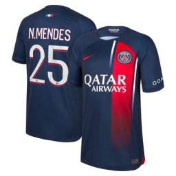 Maillot PSG Nike Domicile Stadium 23/24 - Enfant avec flocage N.Mendes 25