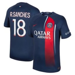 Maillot PSG Nike Domicile Stadium 23/24 avec flocage R.Sanches 18