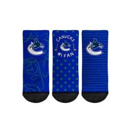 Chaussettes Rock Em pour tout-petit Vancouver Canucks #1 Fan Lot de 3 paires de chaussettes