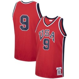 USA 1984 Michael Jordan USA Basketball Authentic Alternate Jersey By Mitchell & Ness - Red - Mens