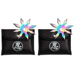 Lot de 2 étoiles shurikens Ninja lancer 8 pics