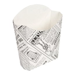 Pochette frites TIMES en carton nano-micro 135g - 13x8x13.5cm -