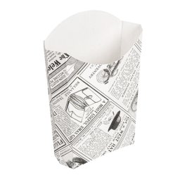 Pochette frites TIMES en carton nano-micro 165g - 13.5x8.5x16cm -