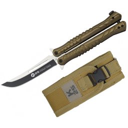 Couteau papillon balisong titane K25 coyote