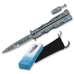 Couteau papillon balisong 22cm Design pochette